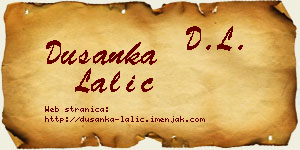 Dušanka Lalić vizit kartica